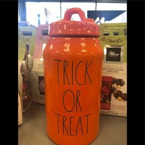 Rae Dunn Orange Trick or Treat Canister. NWT.